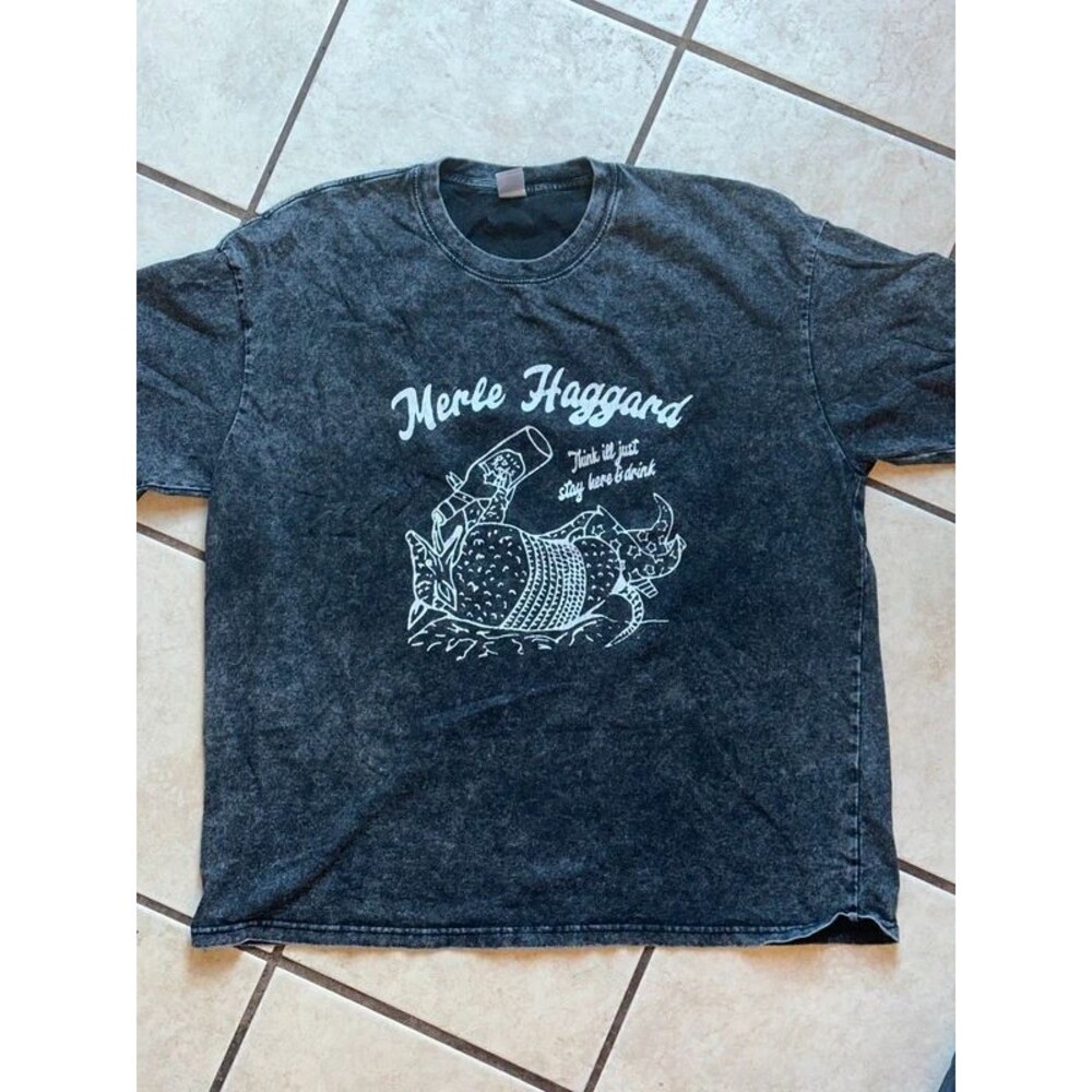 Women’s Black Merle Haggard Shirt Size Large